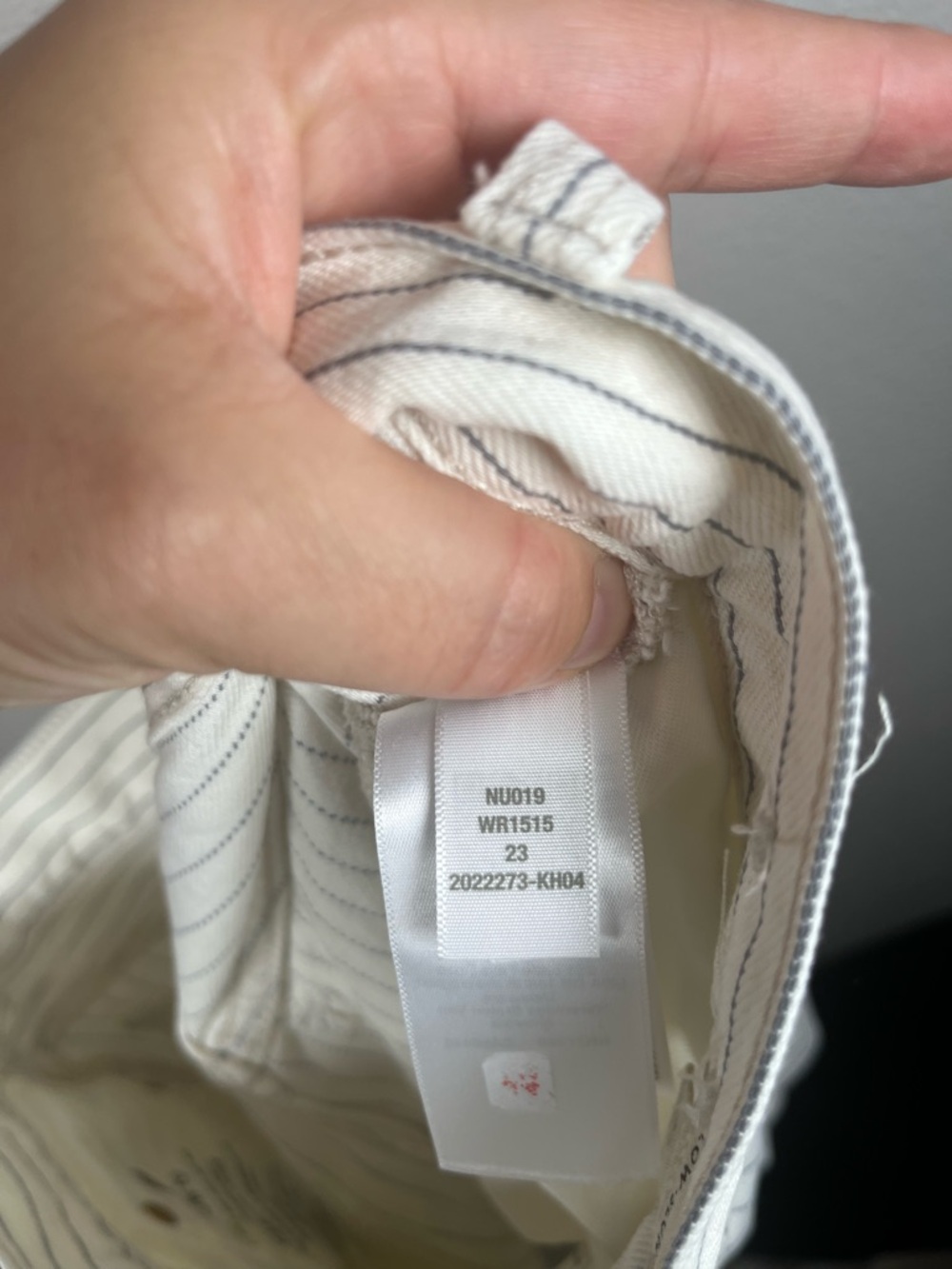 Madewell Low-Slung Baggy Jeans Grey Railroad Stripe-Rigid 23 - Picture 12 of 12